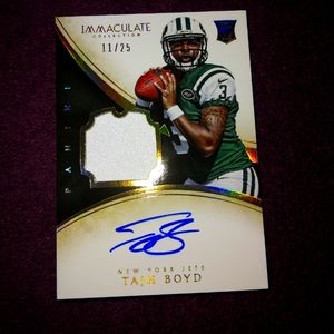 2014 PANINI-IMMACULATE COLLECTION TAJ BOYD PATCH CARD #11/25